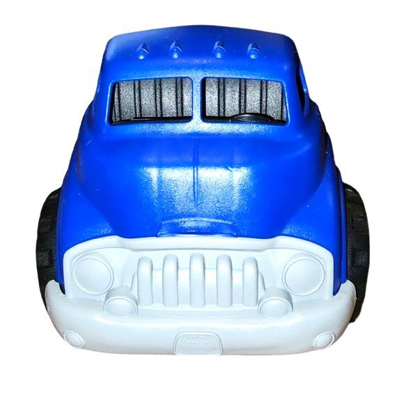 Green Toys Large Blue and Gray Toy Rollback Truck 11"X6.5"X6.5" - Picture 4 of 7